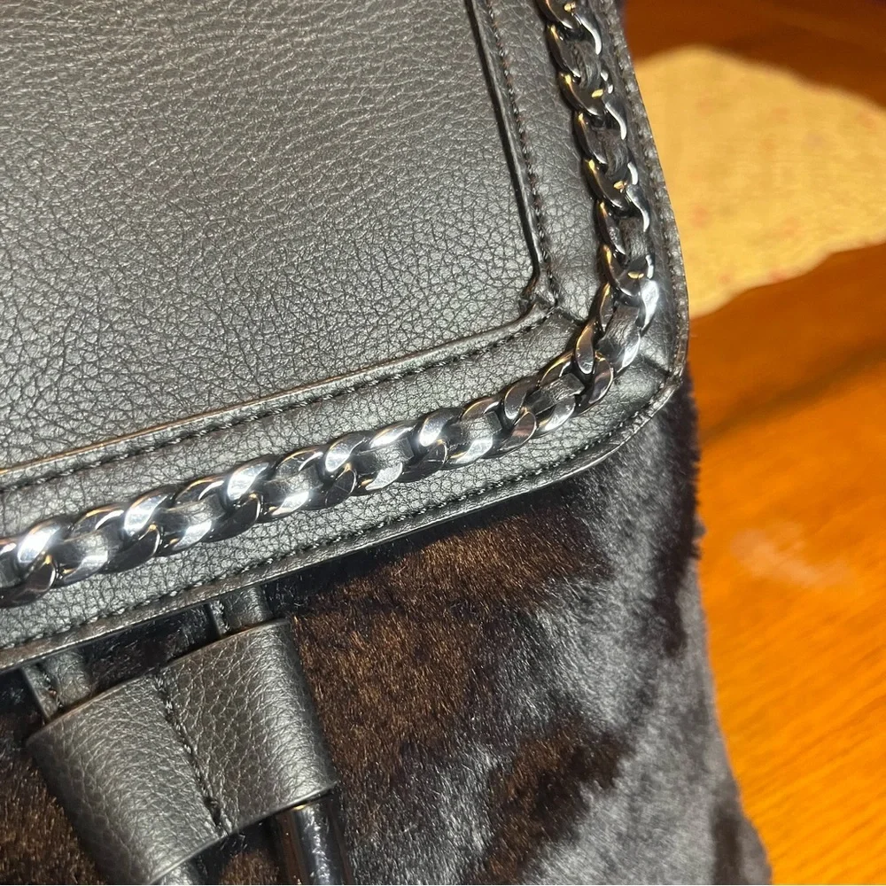 Jessica Simpson faux fur backpack